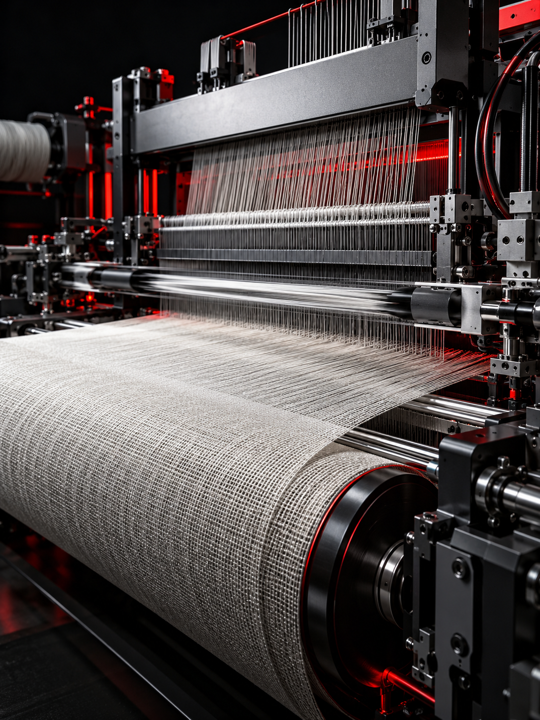 Air-jet weaving machine producing fine textile fabric